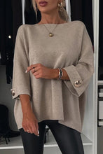 Load image into Gallery viewer, Women's Round Neck Mid-sleeve Knitted Casual Top