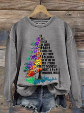 Load image into Gallery viewer, Retro Hippie Christmas I See Trees Of Green, Red Roses Too I See Them Bloom For Me And You And I Think To Myself What A Wonderful World Print Sweatshirt