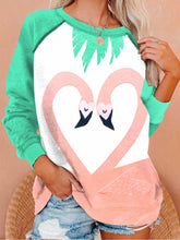 Load image into Gallery viewer, Women's Flamingo Valentine Print Casual Sweatshirt