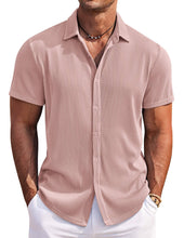 Load image into Gallery viewer, Men's Solid Color Comfortable Pit Short Sleeve Shirt