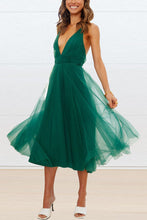 Load image into Gallery viewer, Feeling Romantic V Neck Tulle Midi Dress