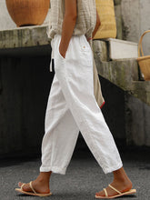 Load image into Gallery viewer, Women's Pure Color Elegant Casual Cotton Pants