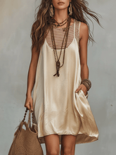 Load image into Gallery viewer, Effortlessly Create A Bohemian Layered Look With A Midi Dress And Striped Top Set