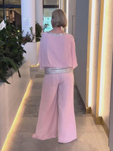 Load image into Gallery viewer, Plus Size Pink Sequin Spinning Tunic Suit