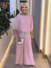 Load image into Gallery viewer, Plus Size Pink Sequin Spinning Tunic Suit