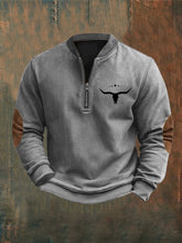 Load image into Gallery viewer, Men's Vintage Western Zip-Up Top