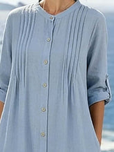 Load image into Gallery viewer, Women'S Casual Loose-Fitting Solid Color Cotton And Linen Dress
