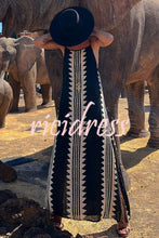 Load image into Gallery viewer, Take A Trip Ethnic Print Backless A-line Maxi Dress