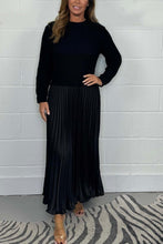 Load image into Gallery viewer, Women's solid color Long Sleeve Jumper &amp; Pleated Bottom Dress Fashion Trends