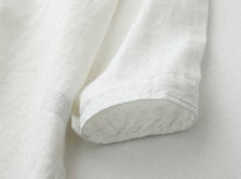 Load image into Gallery viewer, Casual Linen Stand Collar Three-quarter Sleeve Loose Shirt