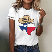 Load image into Gallery viewer, Women's Texas Strong Print Crew Neck T-shirt