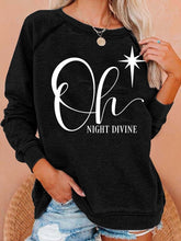 Load image into Gallery viewer, Women&#39;s Christmas Oh Night Divine Casual Long Sleeve Sweatshirt