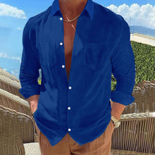 Load image into Gallery viewer, Men's Casual Corduroy Button Long Sleeve Shirt