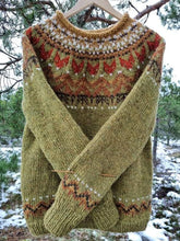 Load image into Gallery viewer, Vintage Icelandic Knit Jacquard Warmth Crew Neck Sweater（Unisex）