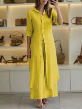 Load image into Gallery viewer, Women Summer Casual Linen Long Two-piece Set Pant Suits