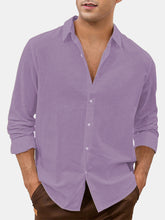 Load image into Gallery viewer, Men's Daily Simple Solid Color Comfortable Long Sleeve Shirt