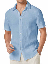 Load image into Gallery viewer, Men's Hawaiian Pleated Fabric Short Sleeve Shirt