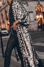 Load image into Gallery viewer, Disco Glamour Sequin Bell Sleeve Kimono