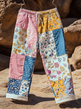 Load image into Gallery viewer, Women's Retro Geometric Floral Art Cotton And Linen Casual Pants 8ac3