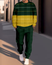 Load image into Gallery viewer, Men&#39;s Textured Jacquard Round Neck Casual Sports Set  020