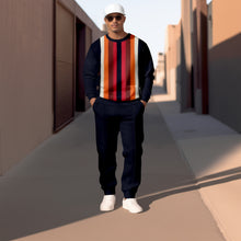 Load image into Gallery viewer, Men's Simple Colorblock Round Neck Casual Sports Set 056