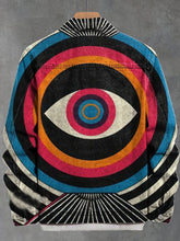 Load image into Gallery viewer, Vintage Psychedelic Print Casual Denim Jacket