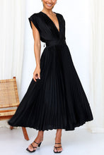 Load image into Gallery viewer, Hello Gorgeous Satin Pleated Midi Dress