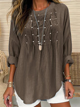 Load image into Gallery viewer, Women'S Cotton And Linen Solid Color Casual Tops