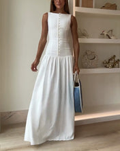Load image into Gallery viewer, Elegant Sleeveless Button Dress