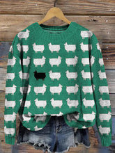 Load image into Gallery viewer, Cute Sheeps Doodle Art Comfy Knit Sweater