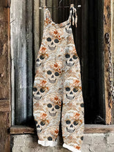 Load image into Gallery viewer, Halloween Skull Print Loose Jumpsuit