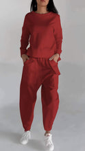 Load image into Gallery viewer, Casual Round Neck Long Sleeve Two Piece Suit