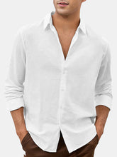 Load image into Gallery viewer, Men's Daily Simple Solid Color Comfortable Long Sleeve Shirt