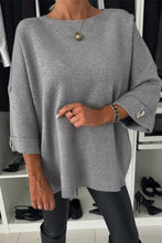 Load image into Gallery viewer, Women's Round Neck Mid-sleeve Knitted Casual Top