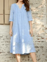 Load image into Gallery viewer, Women's Lace Stitching Solid Color Simple Casual Holiday Dress