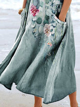 Load image into Gallery viewer, Women's Floral Art Print Pocket Casual Resort Comfort Maxi Dress
