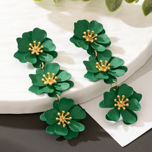 Load image into Gallery viewer, Holiday Style Floral Long Earrings