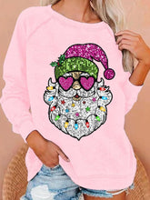 Load image into Gallery viewer, Women's Christmas Santa Print Casual Sweatshirt