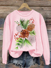 Load image into Gallery viewer, Women&#39;s Christmas Pine Nut Print Sweatshirt