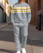 Load image into Gallery viewer, Men's Simple Colorblock Round Neck Casual Sports Set 0191