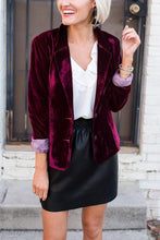 Load image into Gallery viewer, Chic Influencer Velvet Blazer