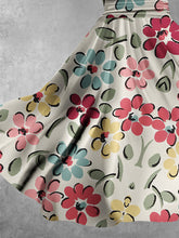 Load image into Gallery viewer, Women's Multicolor Flowers Print Maxi Dress