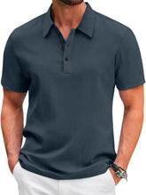 Load image into Gallery viewer, Men's Summer Mesh Ice Silk Solid Color Short Sleeve Polo Shirt