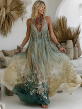 Load image into Gallery viewer, Women's Vintage Cherry Blossom And Marble Design Sleeveless Dress