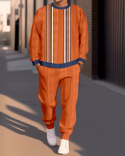 Load image into Gallery viewer, Men&#39;s Textured Jacquard Round Neck Casual Sports Set  009