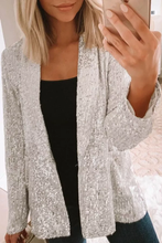 Load image into Gallery viewer, Long Sleeve Sequined Lapel Blazer