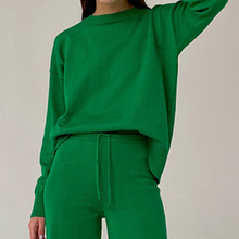 Load image into Gallery viewer, Women's Solid Color Knitted Two-piece Suit