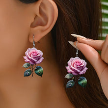 Load image into Gallery viewer, Women's Rose Flower Earrings