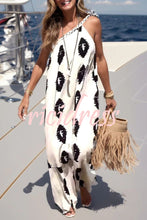 Load image into Gallery viewer, Plenty of Sunshine Ethnic Print One Shoulder Loose Maxi Dress