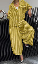 Load image into Gallery viewer, Women's Comfortable Striped Top And Pants Two-Piece Set